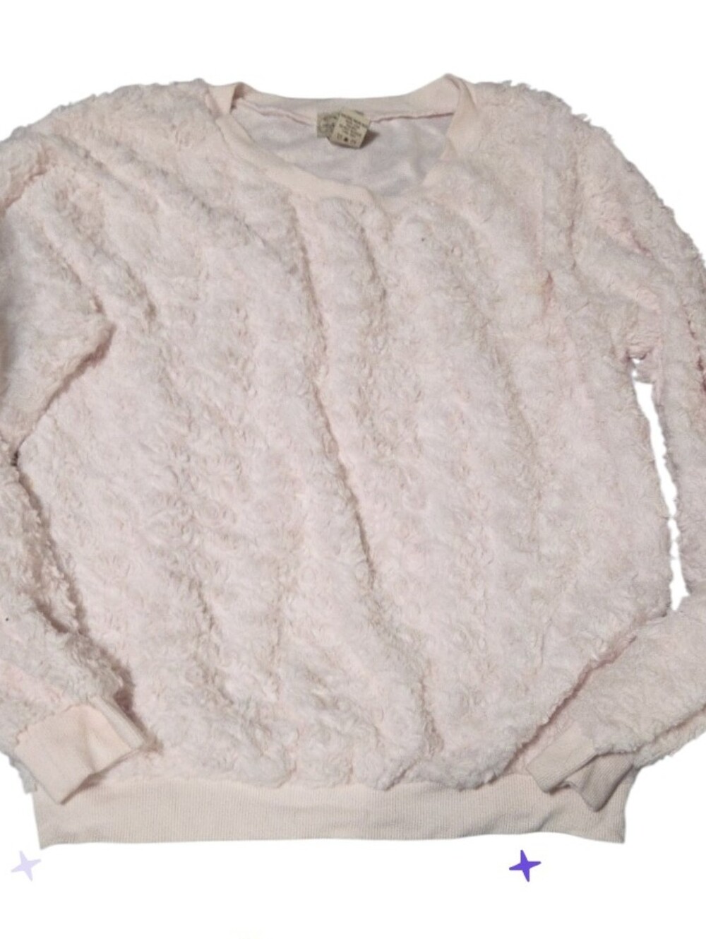 Vrg Lg Jrs Women's Plush Pink Crewneck Sweater